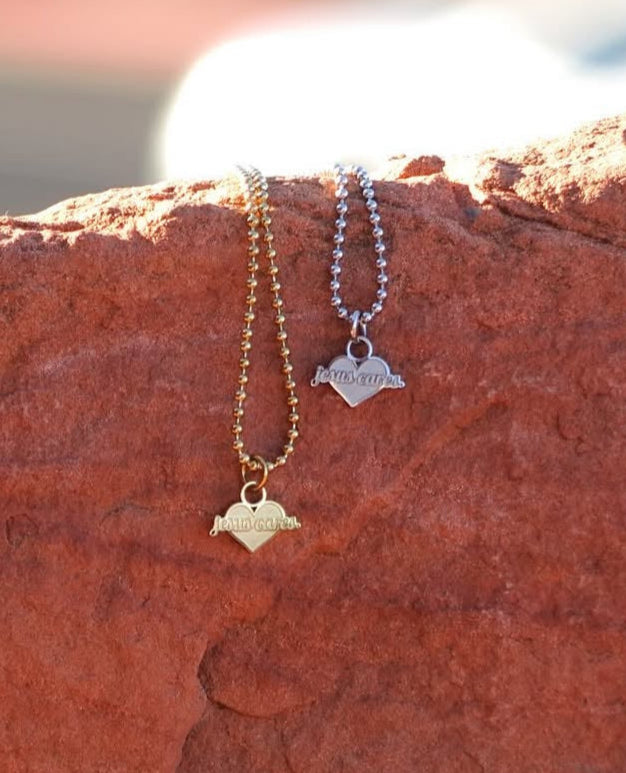 Jesus Cares Necklace