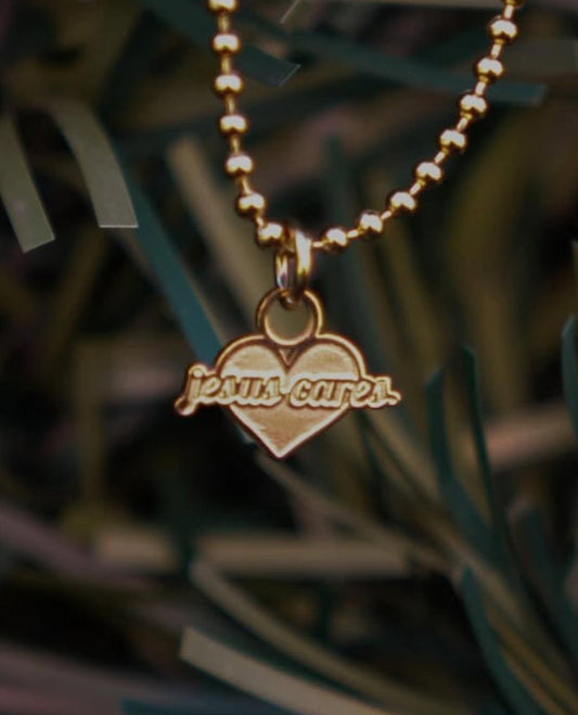 Jesus Cares Necklace
