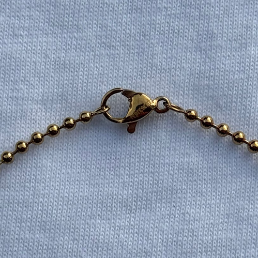 (Gold) Jesus Cares Chain Necklace