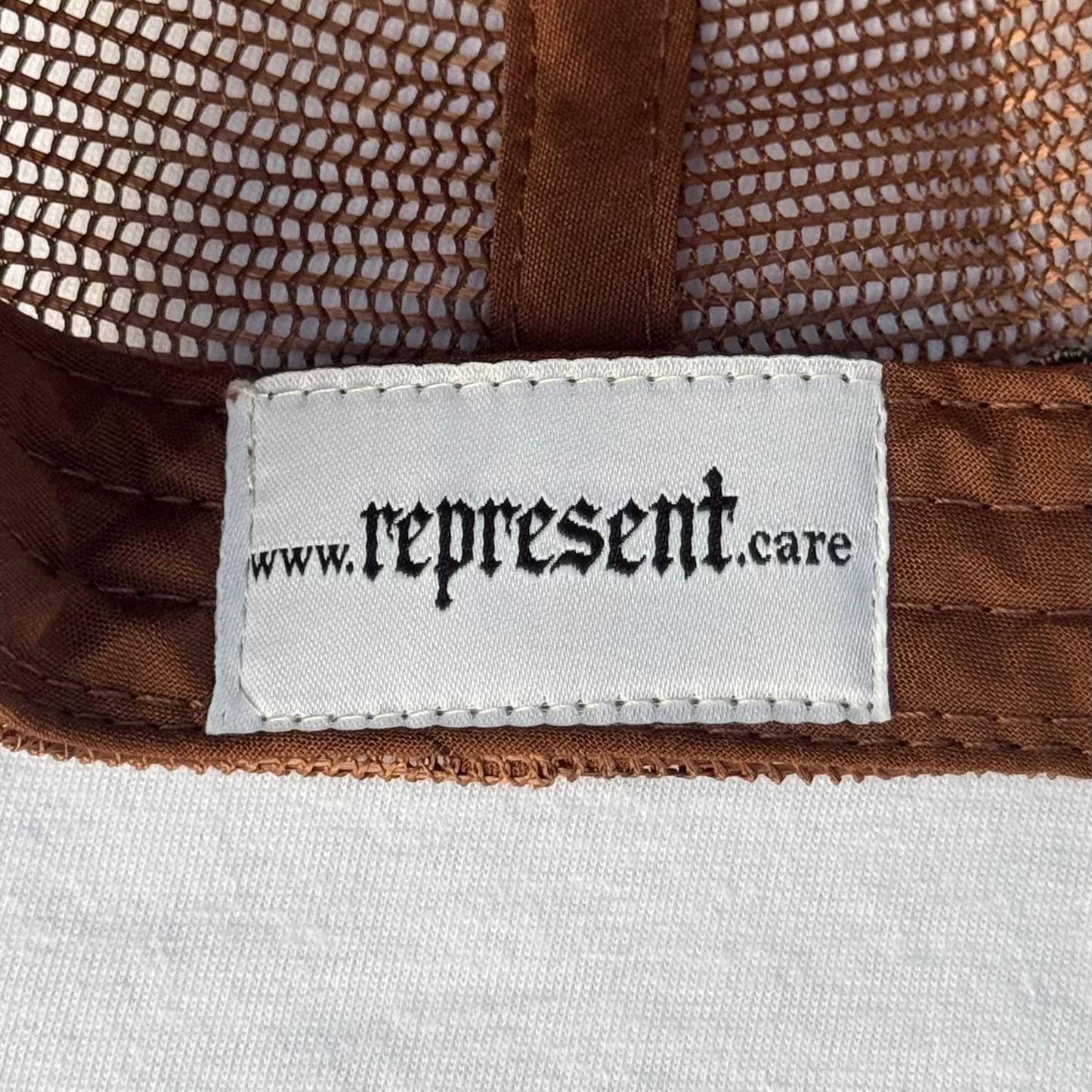 (Brown) Jesus Cares Trucker Hat