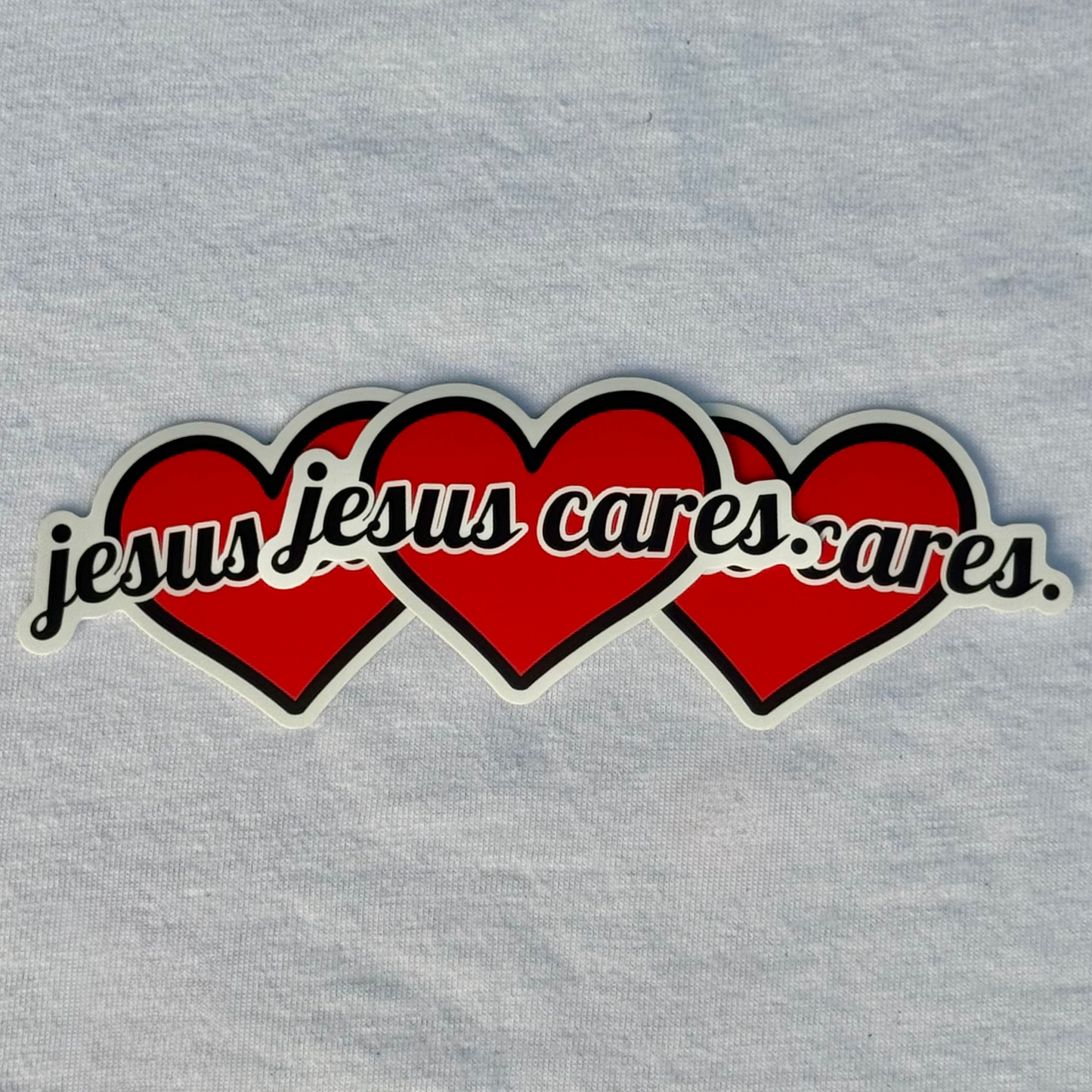 (Pack of 75) Jesus Cares Stickers